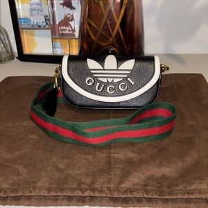 Gucci X Adidas Black and White collaboration